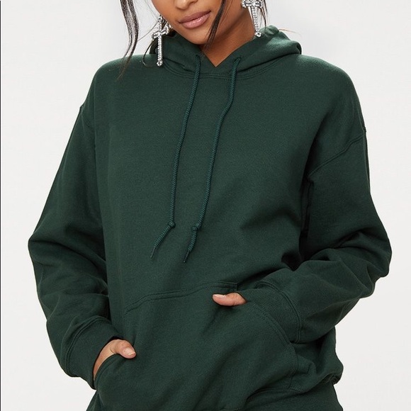 H&M Tops - green oversized hoodie